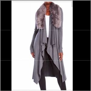 Sioni fur cardigan sweater